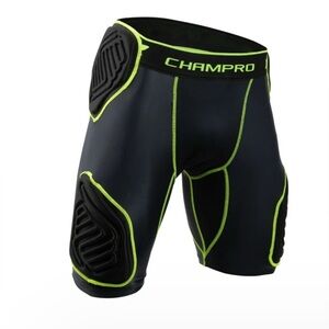Champro‎ Sports Bull Rush 5-Pad Football Girdle Compression Fit XL Youth Black